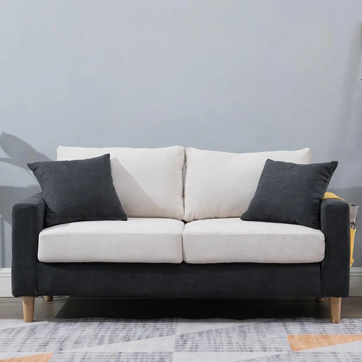 Lake Blue Removable Cushions Sewn Pillow Back Loveseat Image - 23