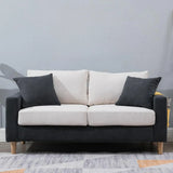 Lake Blue Removable Cushions Sewn Pillow Back Loveseat Image - 23