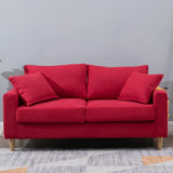 Lake Blue Removable Cushions Sewn Pillow Back Loveseat Image - 25