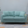Lake Blue Removable Cushions Sewn Pillow Back Loveseat Image - 26