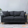 Lake Blue Removable Cushions Sewn Pillow Back Loveseat Image - 28