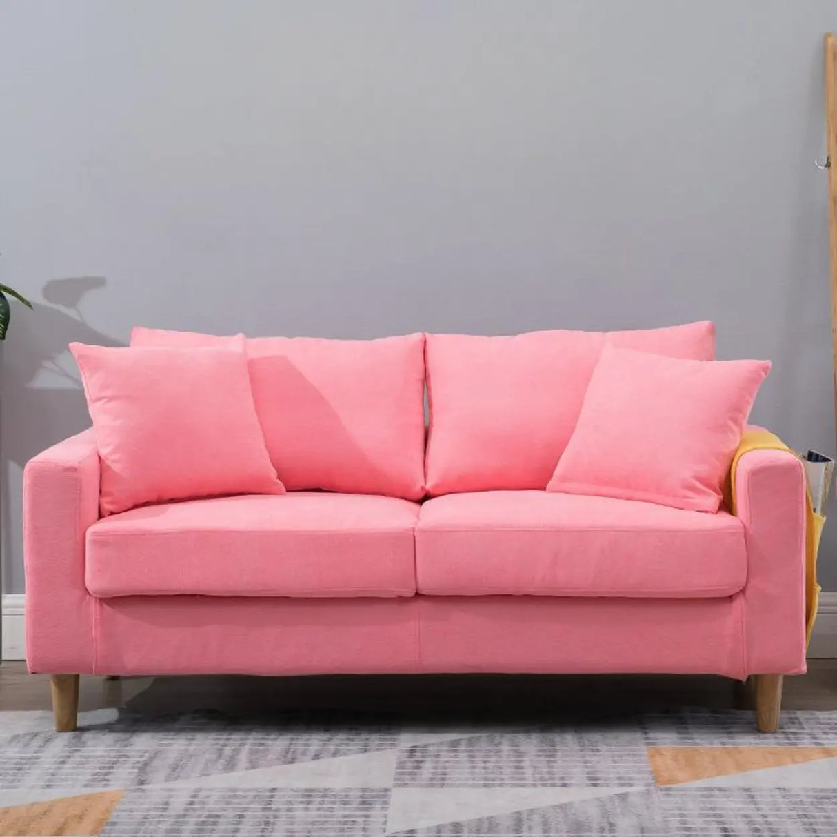 Lake Blue Removable Cushions Sewn Pillow Back Loveseat Image - 30