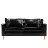 Lake Blue Removable Cushions Sewn Pillow Back Loveseat Image - 6