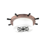 Large Blue Rudder Drum Glass LED Flush Mount Light Image - 7