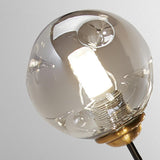 Large Bubble Clear Glass Semi-Flush Mount Light 6-Light Image - 16