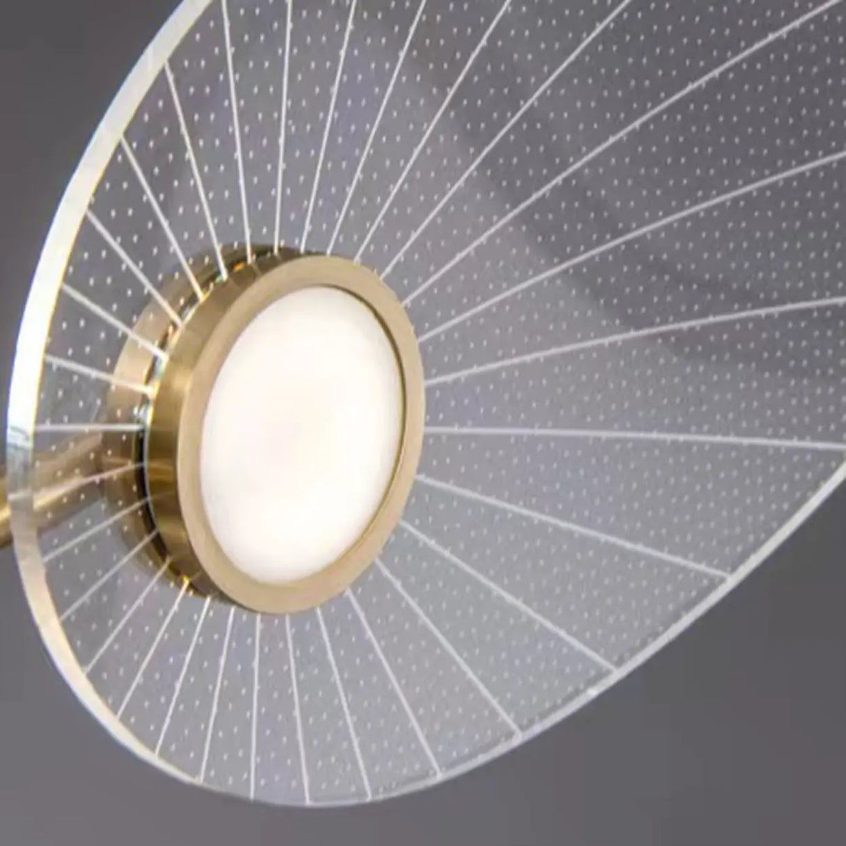 Large Gold Leaf LED Semi-Flush Mount Light Bedroom Image - 10