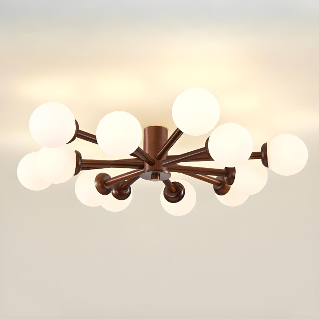Large Sputnik Semi-Flush Mount Ceiling Light 12-Light Image - 12