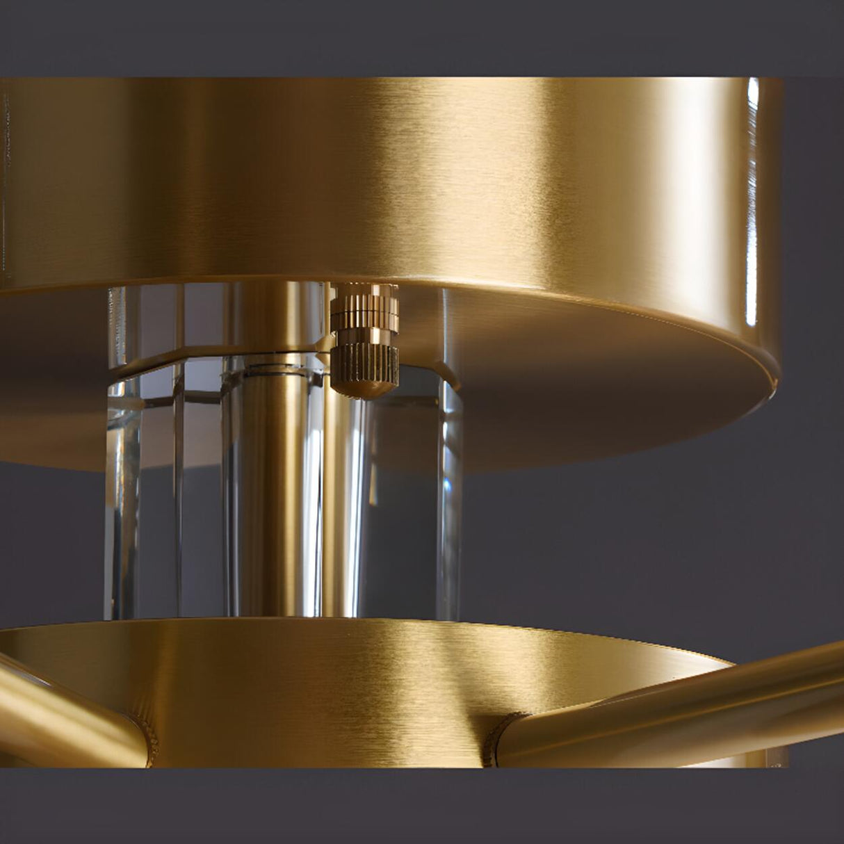 Large Starburst Crystal Semi-Flush Mount Light 17-Light Image - 13