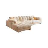 Large Stationary Tufted Tech Cloth Recliner Sofa Chaise Image - 3