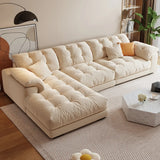 Large Stationary Tufted Tech Cloth Recliner Sofa Chaise Image - 5