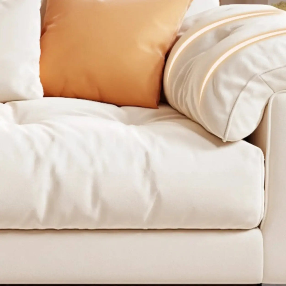 Large Stationary Tufted Tech Cloth Recliner Sofa Chaise Image - 9