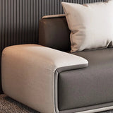 Large Tech Cloth Pillow Back L-Shape Sofa Chaise Image - 6