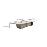 Large Wooden Rectangle Office Conference Desk for 12 Image - 12