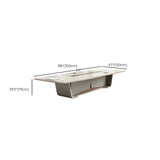 Large Wooden Rectangle Office Conference Desk for 12 Image - 10