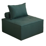 Lazy Sofa Modern White Tofu Block Square Accent Chair Image - 6