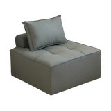 Lazy Sofa Modern White Tofu Block Square Accent Chair Image - 8