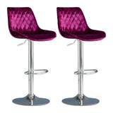 Leather Adjustable Iron Bucket Swivel Counter Bar Stool Image - 61
