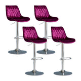 Leather Adjustable Iron Bucket Swivel Counter Bar Stool Image - 62