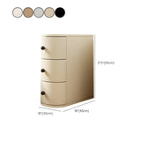 Leather Countertop Kids Nightstand with Three Drawers #size