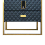 Leather Frame Drawer Kids Nightstand with Smart Control Image - 17