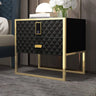 Leather Frame Drawer Kids Nightstand with Smart Control Image - 2