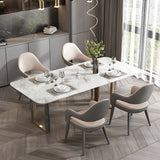 Leather Upholstered Open Back Arm Chair with Gray Legs Image - 20
