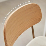 Leather Upholstered Tufted Wood Bar Stool with Metal Footrest Image - 12