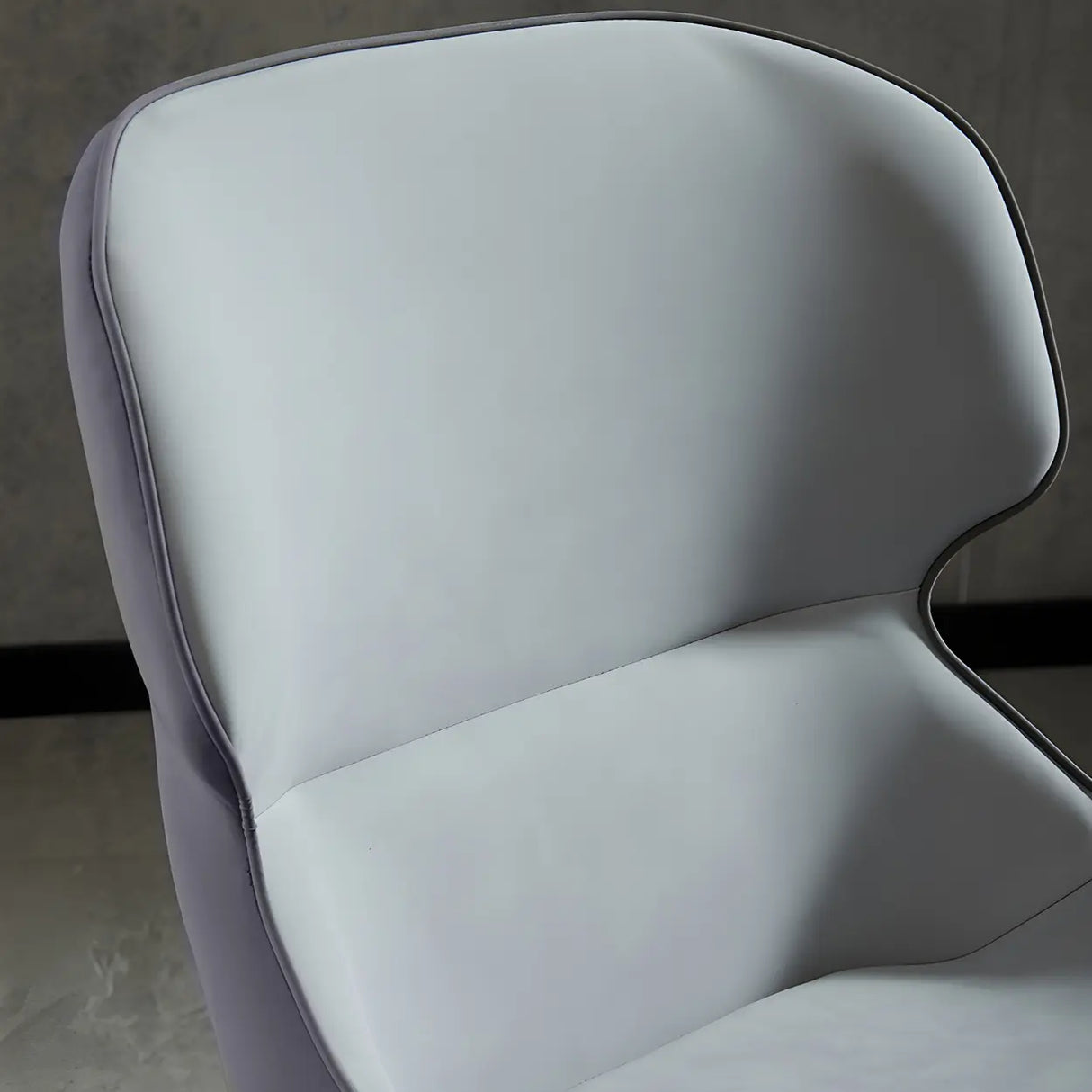 Leather Wingback Dining Side Chair with Metal Leg Image - 11