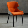 Leather Wingback Dining Side Chair with Metal Leg Image - 22