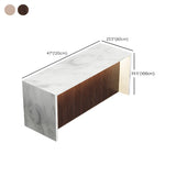 LED Modern White Rectangular Marble Tall Bar Table Image - 11