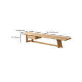Light Ash Wood Open Shelving TV Stand with Drawers #size