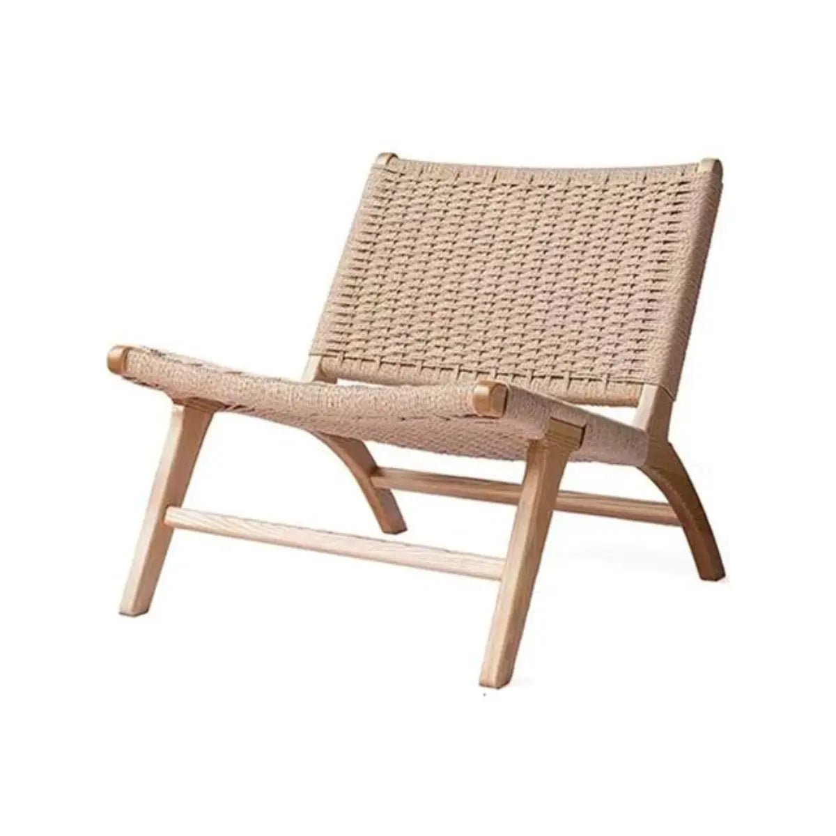 Light Brown Saddle Leather Woven Back Side Chair Image - 10