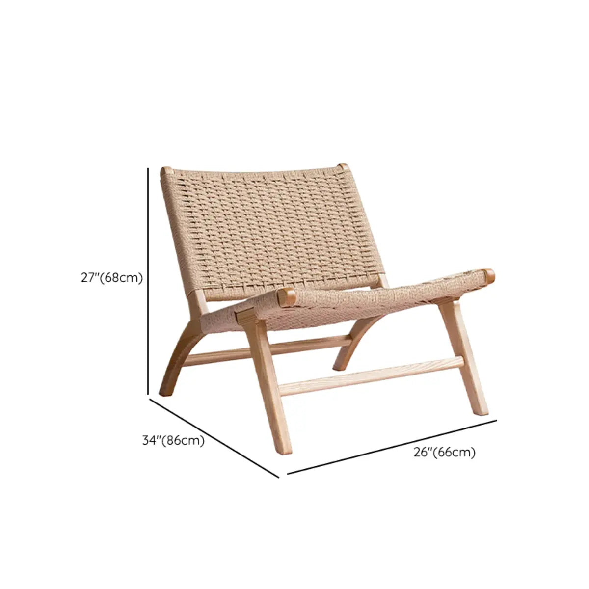 Light Brown Saddle Leather Woven Back Side Chair Image - 19