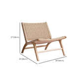 Light Brown Saddle Leather Woven Back Side Chair Image - 19
