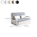 Light Gray Cotton Linen Cushion Back Storage Sleeper Image - 12