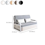 Light Gray Cotton Linen Cushion Back Storage Sleeper Image - 13