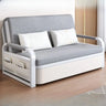Light Gray Cotton Linen Cushion Back Storage Sleeper Image - 3