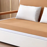 Light Gray Cotton Linen Cushion Back Storage Sleeper Image - 7