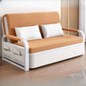 Light Gray Cotton Linen Cushion Back Storage Sleeper Image - 9