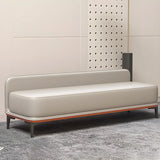 Light Gray Faux Leather Upholstered Bedroom Bench Image - 11