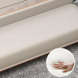 Light Gray Faux Leather Upholstered Bedroom Bench Image - 12