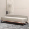 Light Gray Faux Leather Upholstered Bedroom Bench Image - 5