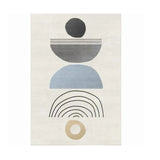 Light Gray Modern Geometric Pattern Polyester Area Rug Image - 10