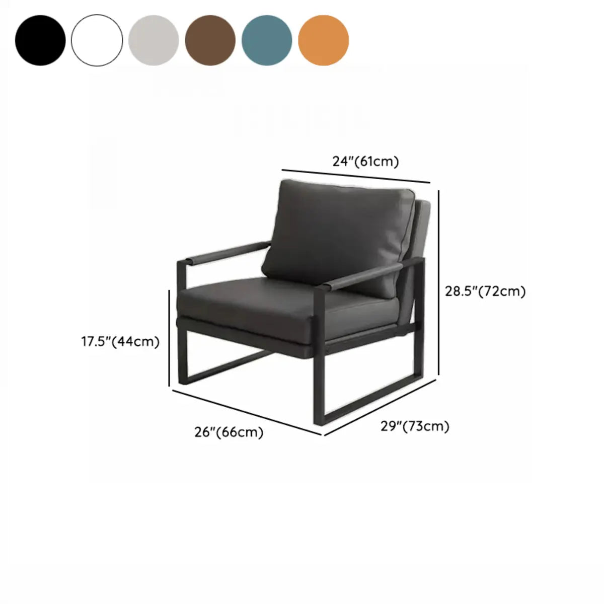 Light Gray Tech Cloth Pillow Back Accent Chair with Leg 