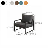 Light Gray Tech Cloth Pillow Back Accent Chair with Leg #size