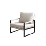 Light Gray Tech Cloth Pillow Back Accent Chair with Leg Image - 4