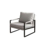 Light Gray Tech Cloth Pillow Back Accent Chair with Leg Image - 6