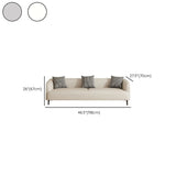 Light Gray Water Resistant Leather Tuxedo Arm Sofa #size