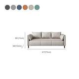 Light Gray Water Resistant Pillow Back Foam Fill Sofa #size