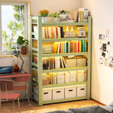 Light Green Fresh Open Back Steel Organizer Bookshelf Image - 3